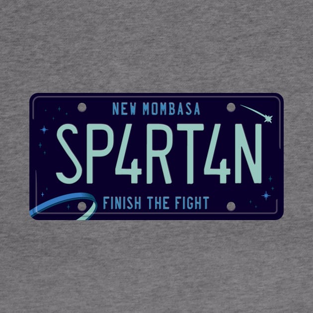 Spartan License Plate by DCLawrenceUK